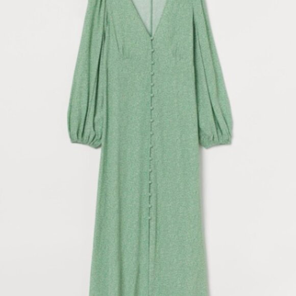 H&M Floral Button-Down Midi Dress (Never Worn, Size M) - Picture 3 of 9